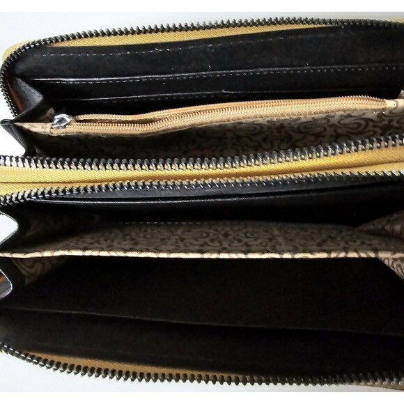 Wristlet Wallet Faux Snake Skin Card Slots Metal Double Zipper 8"x4"x2 "NWOT! - Picture 10 of 14